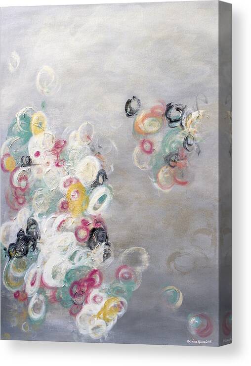 Silver Canvas Print featuring the painting Out of the Gray by Katrina Nixon
