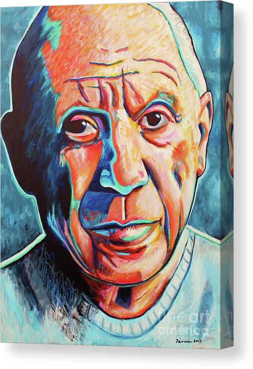 Pablo Picasso Canvas Print featuring the painting Pablo Picasso by Venus Art