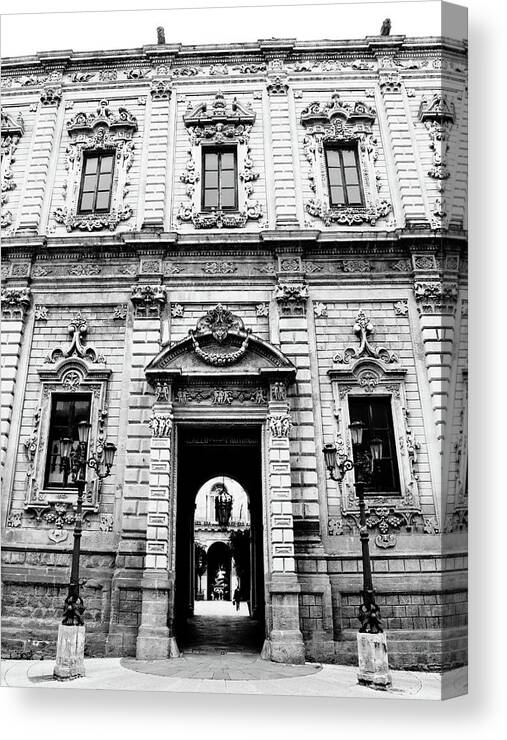 Architecture Canvas Print featuring the photograph Palazzo Dei Celestini by Steven Myers