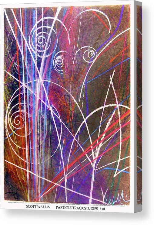 A Bright Canvas Print featuring the painting Particle Track Study Ten by Scott Wallin