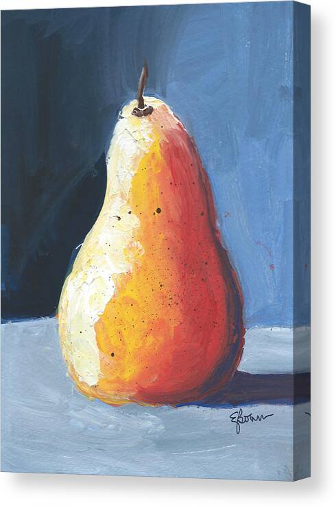 Pear Canvas Print featuring the painting Pear 5 by Elise Boam