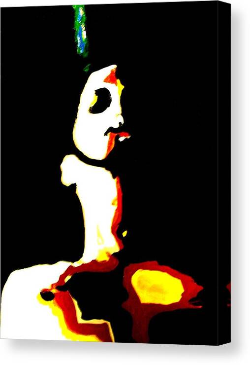 Erotic Canvas Print featuring the painting Pleasure Pain Series eight by Gustavo Ramirez