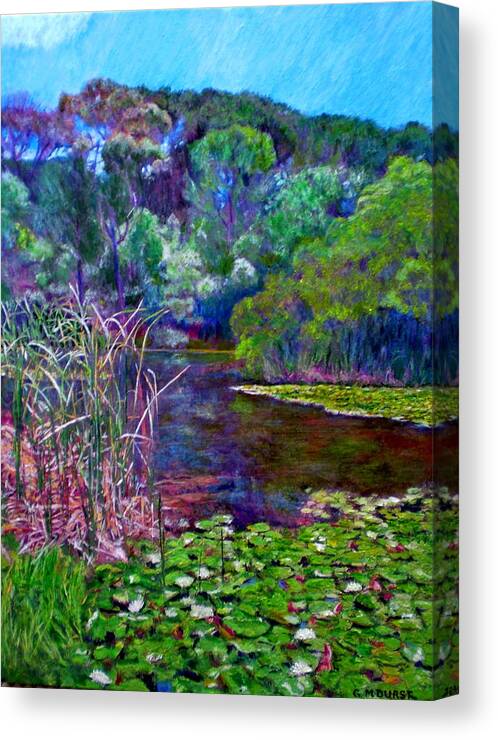 Pond Canvas Print featuring the painting Pond of Tranquility by Michael Durst