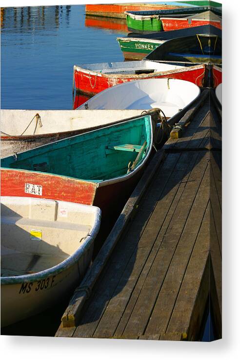 Boat Canvas Print featuring the photograph Rat and Monkey in Rockport by Michelle Constantine