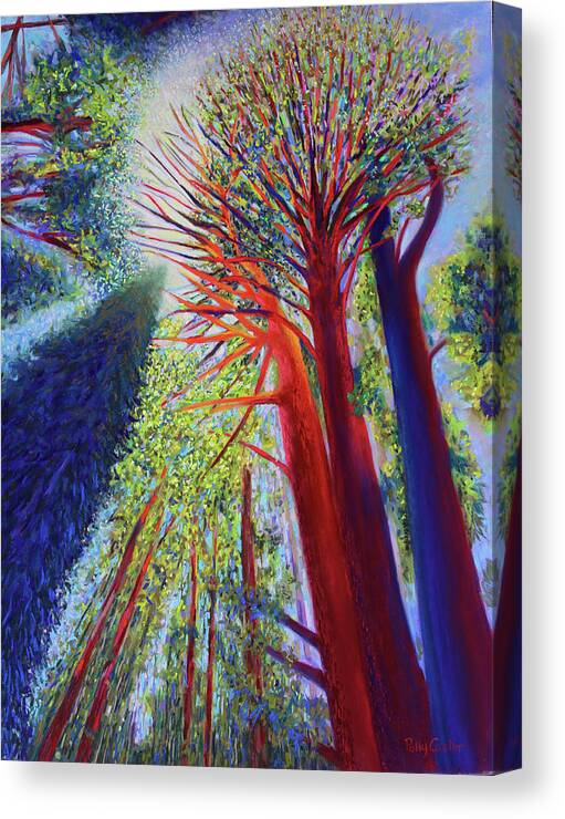  Canvas Print featuring the painting Reaching for the Light by Polly Castor