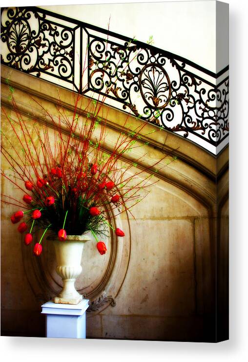Red Canvas Print featuring the photograph Red Tulips by Susie Weaver