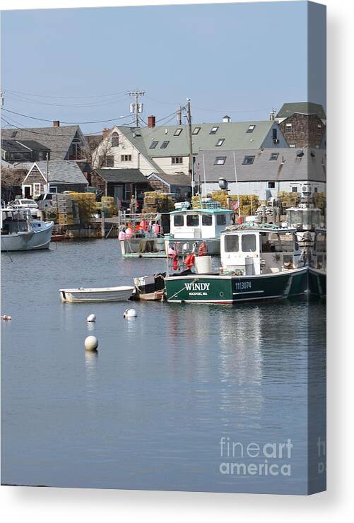 Lobster Canvas Print featuring the photograph Rockport 16 by Deena Withycombe