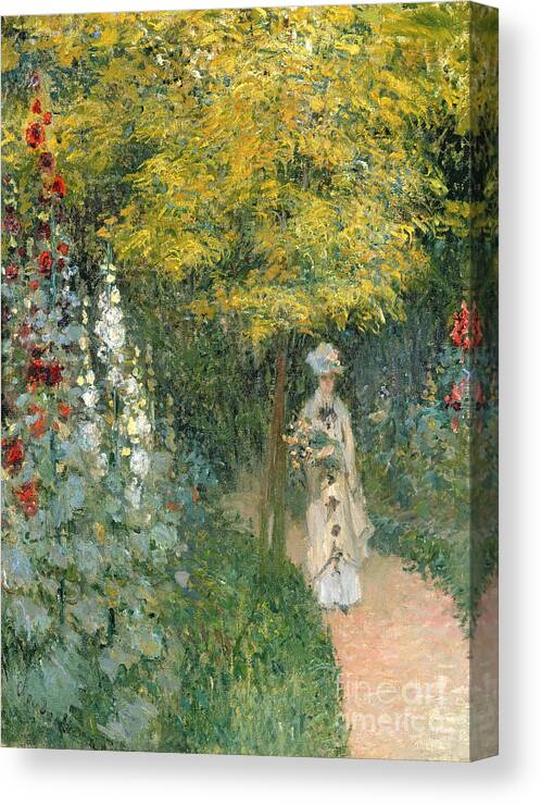Rose Canvas Print featuring the painting Rose Garden by Claude Monet