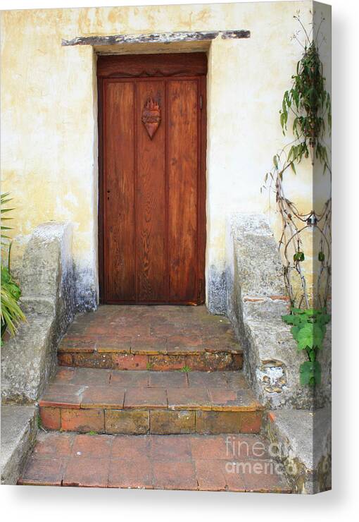 Door Canvas Print featuring the photograph Sacred Heart Door by Carol Groenen