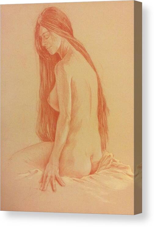 Nude Canvas Print featuring the painting Sarah #2 by James Andrews