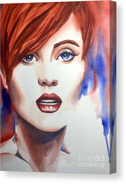 Woman Canvas Print featuring the painting Sassy by Michal Madison