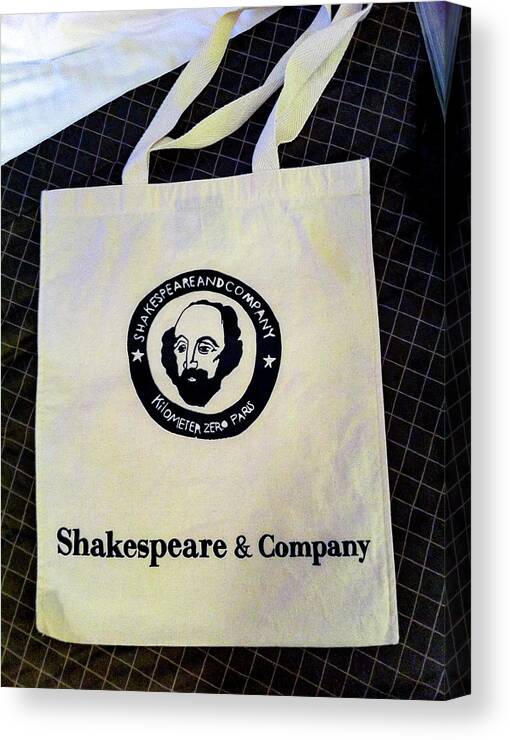 Shakespeare And Co Canvas Print featuring the digital art Shakespeare and Co by Birdly Canada