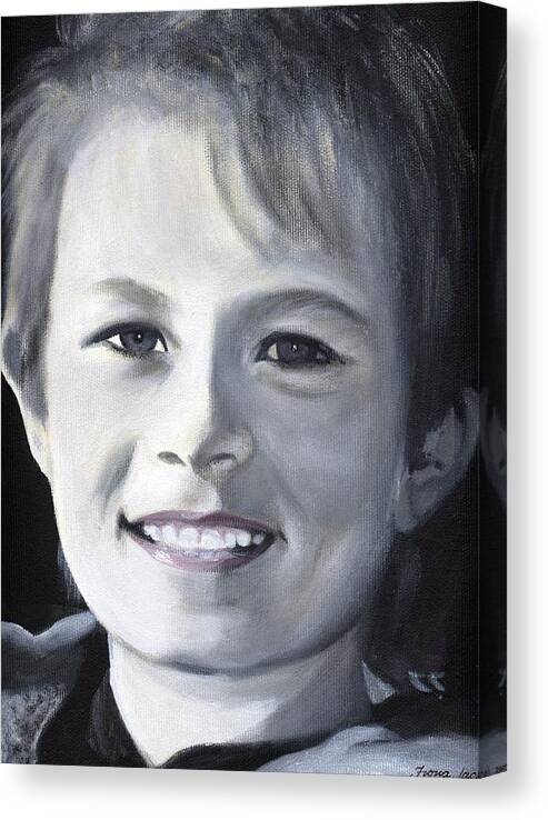 Portrait Canvas Print featuring the painting Simon by Fiona Jack  