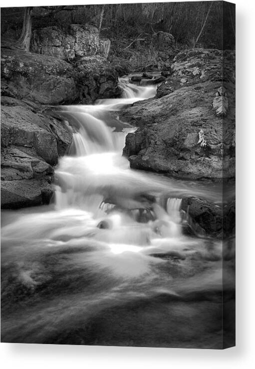 Waterfall Canvas Print featuring the photograph Slow Me Down the River by CA Johnson