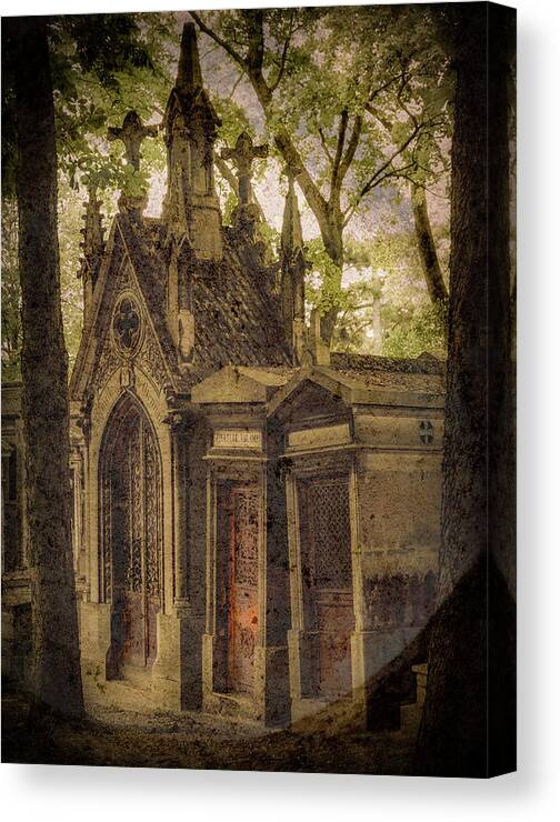 France Canvas Print featuring the photograph Paris, France - Spirits - Pere-Lachaise by Mark Forte