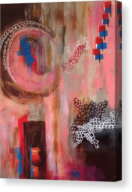 Abstract Painting Canvas Print featuring the painting Squiggles and Wiggles # 4 by Suzzanna Frank