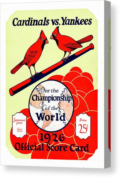 St. Louis Cardinals 1926 World Series Program Canvas Print / Canvas Art by  Big 88 Artworks - Pixels Canvas Prints