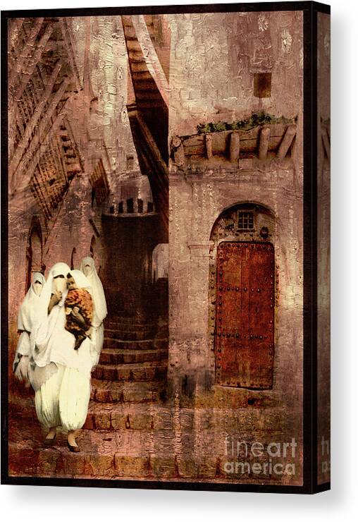 Algeria Canvas Print featuring the photograph Streets of Camels in Algeria by Carlos Diaz