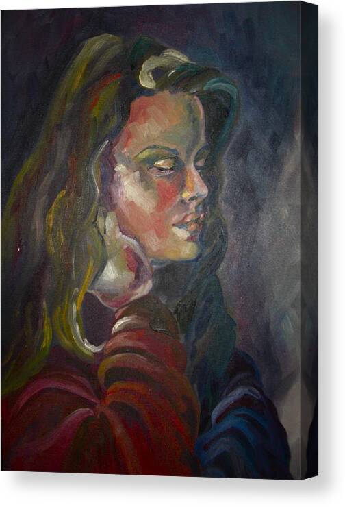 Acrylic Canvas Print featuring the painting Suzanne by Yxia Olivares