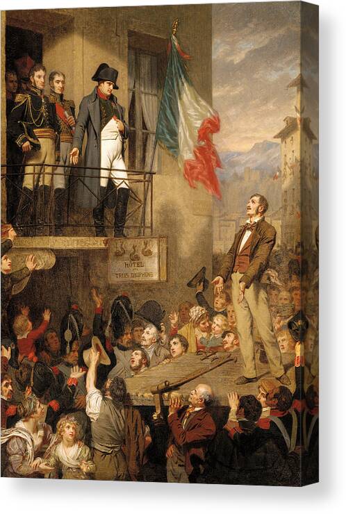 Napoleon Canvas Print featuring the painting The Eagle's Flight by Hugues Merle
