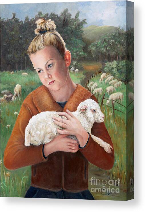 Easter Canvas Print featuring the painting The Favorite by Portraits By NC