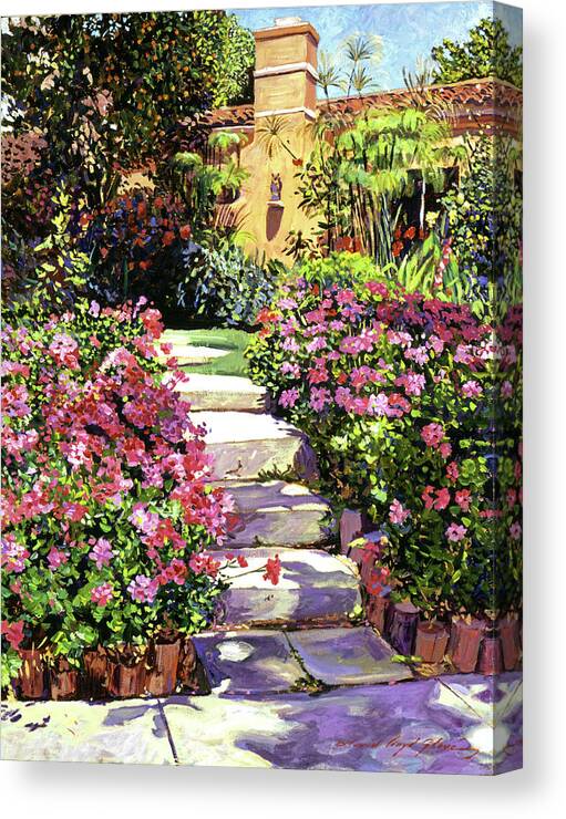 Steps Canvas Print featuring the painting The Five Steps by David Lloyd Glover