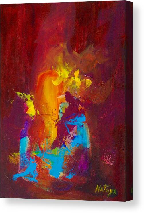 Abstract Canvas Print featuring the painting The Gathering by Nataya Crow