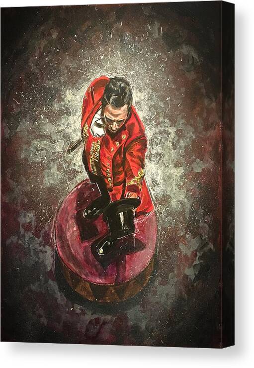 The Greatest Showman Canvas Print featuring the painting The Greatest Showman by Joel Tesch