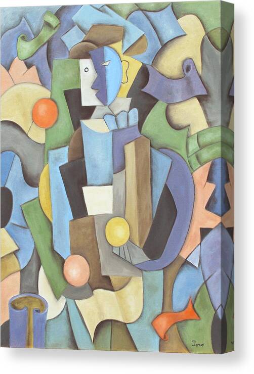 Cubism Canvas Print featuring the painting The Juggler by Trish Toro