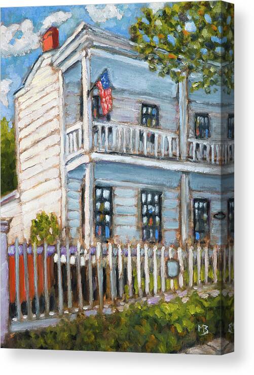 Montieth Canvas Print featuring the painting The Montieth House by Mike Bergen