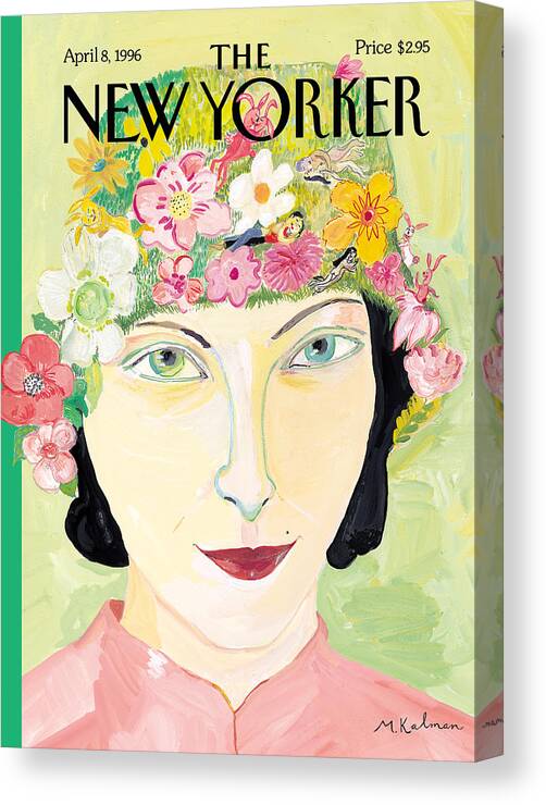 Maira Canvas Print featuring the photograph The New Yorker Cover - April 8th, 1996 by Maira Kalman