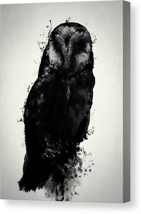 Owl Canvas Print featuring the mixed media The Owl by Nicklas Gustafsson