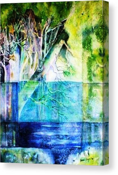  Rivers Memories Canvas Print featuring the painting The Rivers Memories by Trudi Doyle
