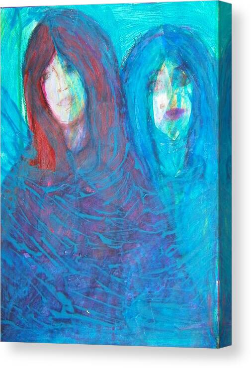 Abstract Canvas Print featuring the painting The Twins by Judith Redman