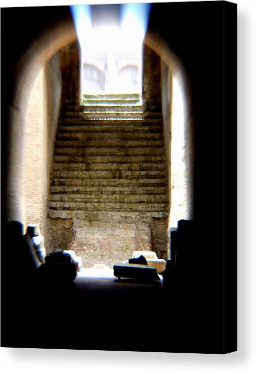 Colliseum Canvas Print featuring the photograph The Way by Chuck Shafer