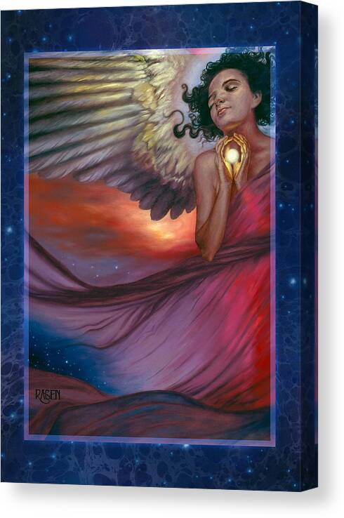 Angel Canvas Print featuring the painting The Wish Bearer by Ragen Mendenhall