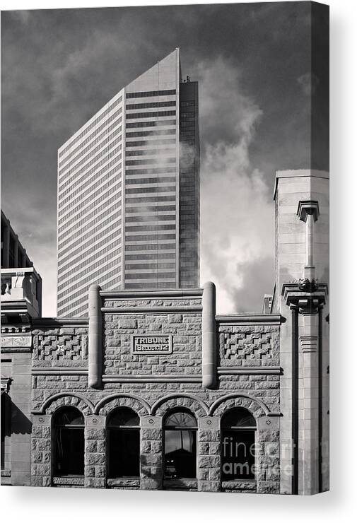 Sandstone Canvas Print featuring the photograph Then and Now by Royce Howland