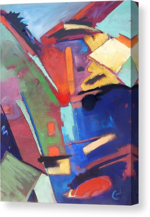 Abstract Canvas Print featuring the painting Whata You Feel and See by Gary Coleman
