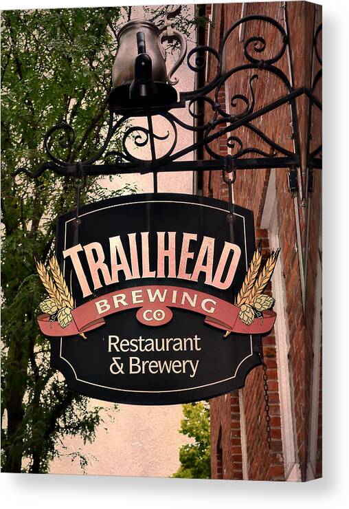 Trailhead Canvas Print featuring the photograph Trailhead Brewing Company by Deena Stoddard