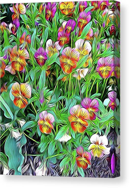 Flowers Canvas Print featuring the digital art Transcendentalia by Don Wright
