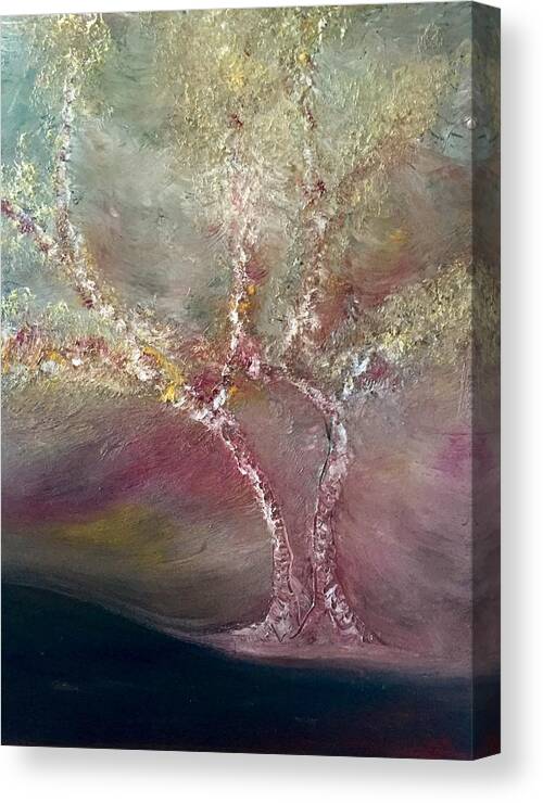Tree Canvas Print featuring the painting Tree by Dennis Ellman
