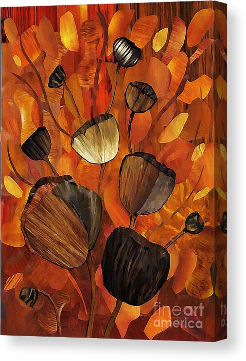 Collage Canvas Print featuring the mixed media Tulips and Violins by Sarah Loft