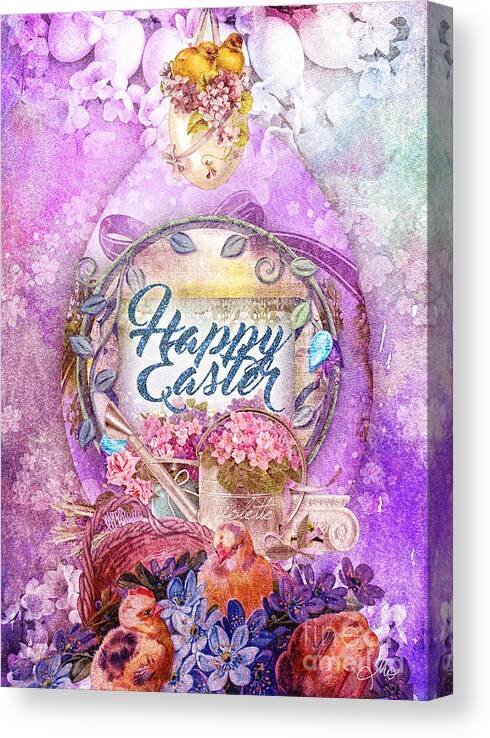 Violet Easter Canvas Print featuring the painting Violet Easter by Mo T