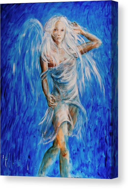 Angel Canvas Print featuring the painting Viva Forever by Nik Helbig