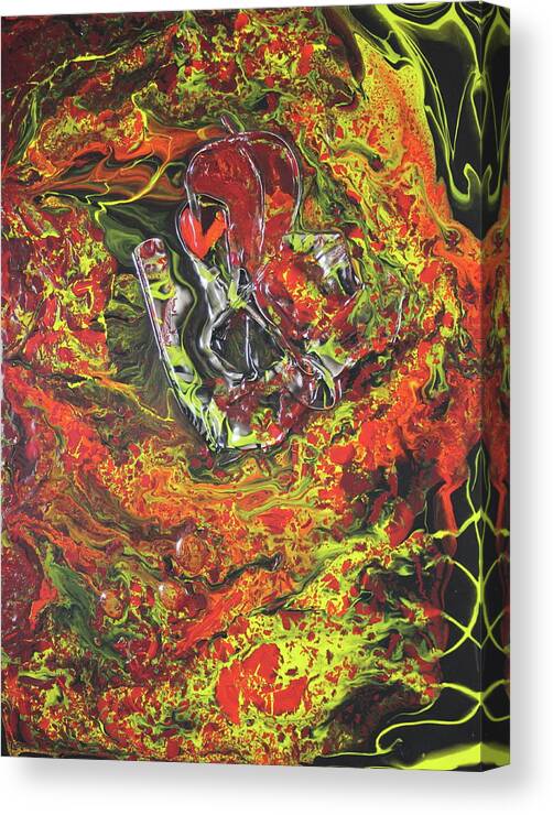Abstract Canvas Print featuring the painting Vulcan by Madeleine Arnett