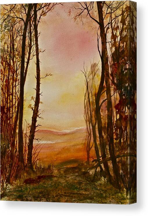 Sunrise Canvas Print featuring the painting Warm Way by Frank SantAgata