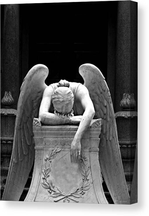 Weeping Angel Canvas Print featuring the photograph Weeping Angel by Dark Whimsy