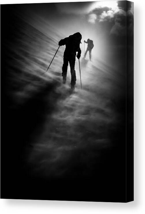 Winter Canvas Print featuring the photograph Wind Resistance by Sandi Bertoncelj