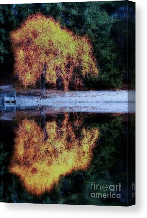 Lake Wakatipu Canvas Print featuring the photograph Winters' Embers by Kym Clarke