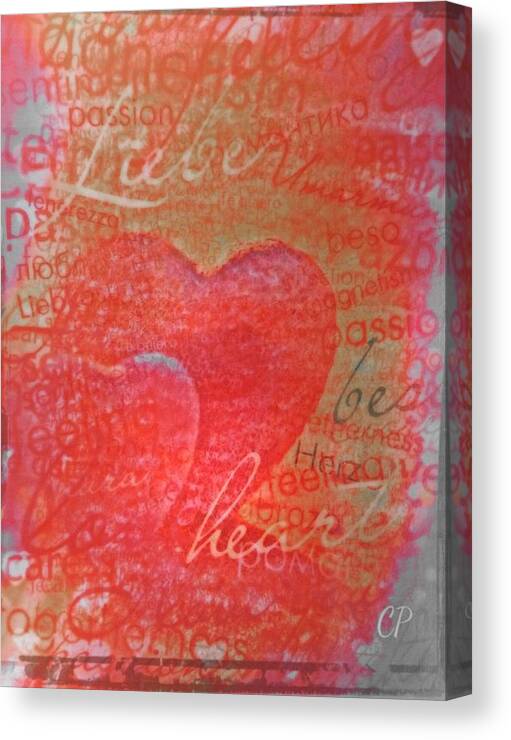 Heart Canvas Print featuring the mixed media With Heart by Christine Paris
